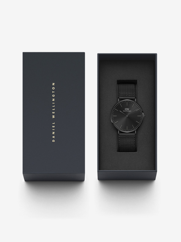 Daniel Wellington Čierne pánske hodinky Daniel Wellington CLASSIC