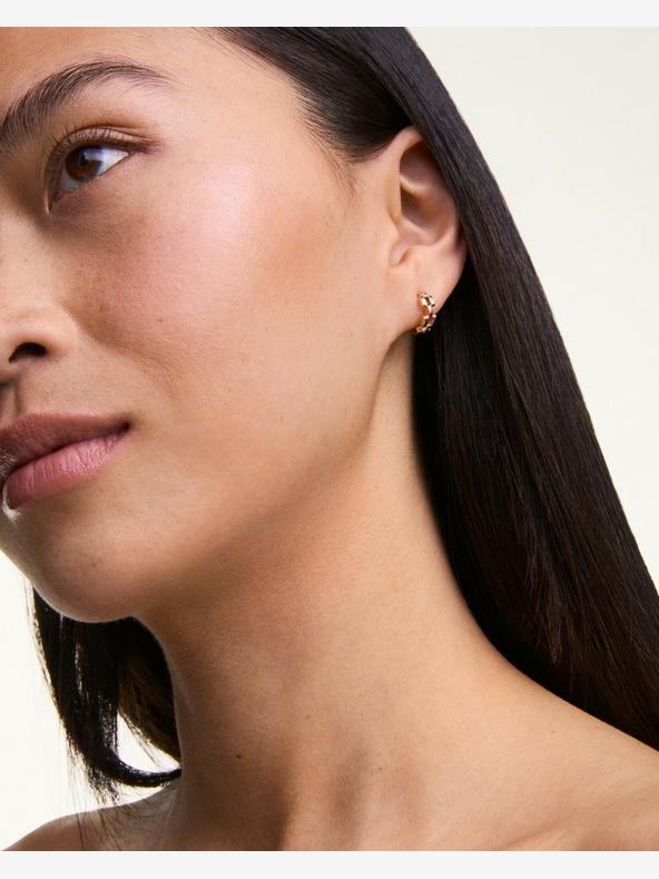 Daniel Wellington Dámske náušnice z ružovej ocele Daniel Wellington 3-Link