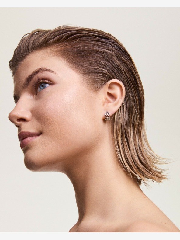 Daniel Wellington Dámske strieborné oceľové náušnice Daniel Wellington 5-Link