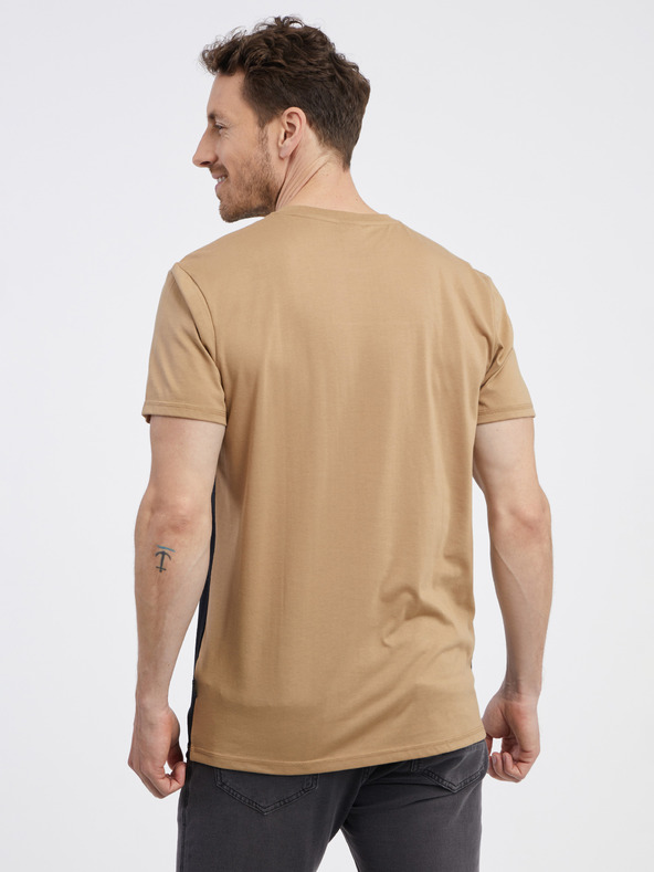 Sam 73 Čiernohnedé pánske tričko SAM 73 Seamus