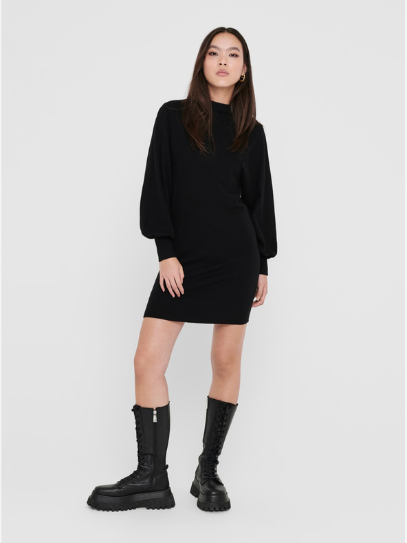 ONLY Čierne ONLY Abelle Sweater šaty