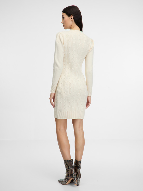 Orsay Krémové dámske svetrové šaty ORSAY