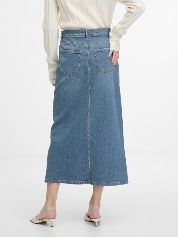 Orsay Modrá dámska džínsová maxi sukňa ORSAY