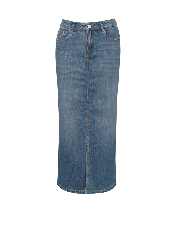 Orsay Modrá dámska džínsová maxi sukňa ORSAY