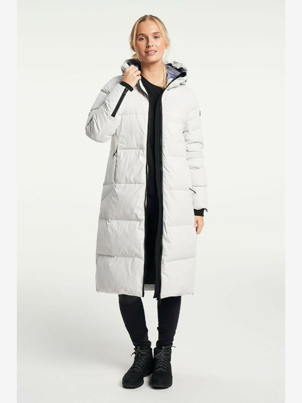 Tenson Dámsky Zimný Lifestylový Kabát TENSON Shanna Down Coat W Svetlo Sivý