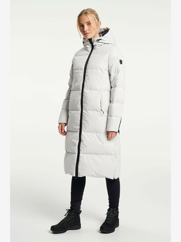 Tenson Dámsky Zimný Lifestylový Kabát TENSON Shanna Down Coat W Svetlo Sivý