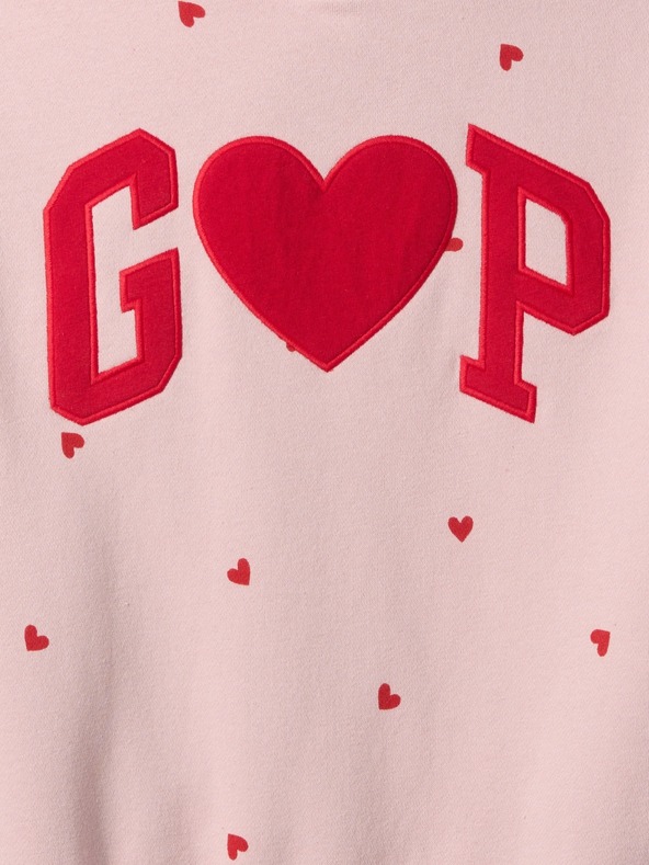 GAP Detská mikina s logom a fleece GAP