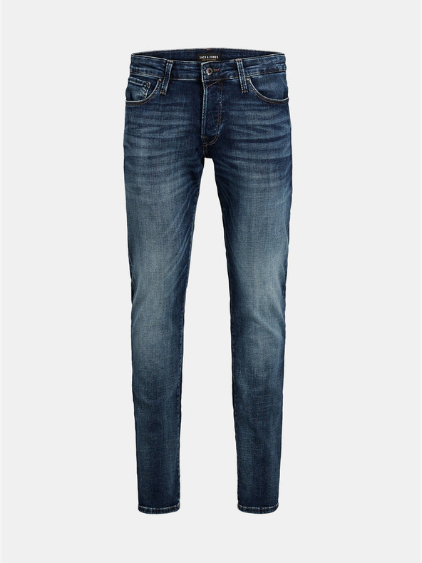 Jack & Jones Modré pánske úzke džínsy Jack & Jones Glenn