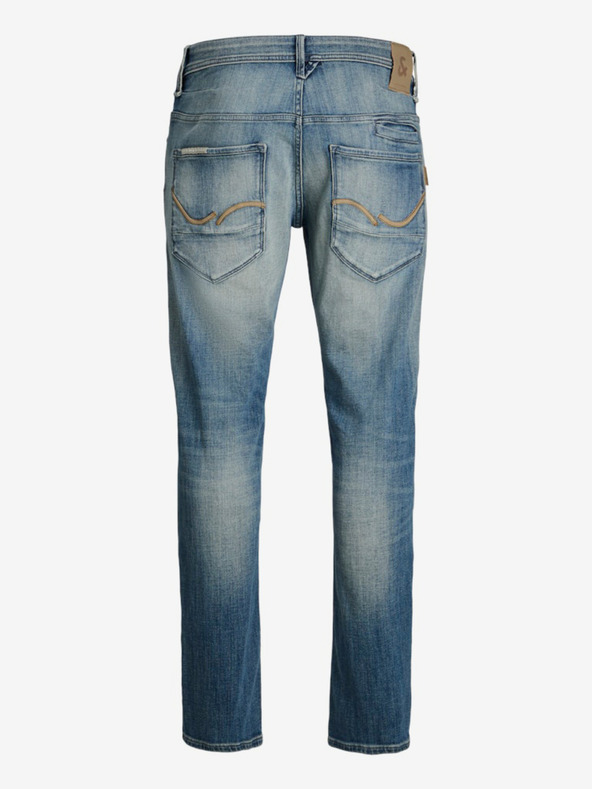 Jack & Jones Modré pánske tapered fit džínsy Jack & Jones Mike