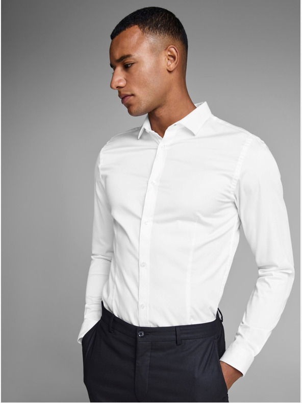 Jack & Jones Biela slim fit košeľa Jack & Jones Parma