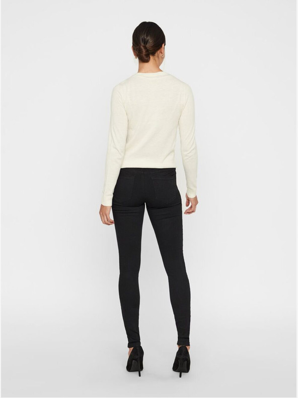 Vero Moda Čierne slim fit džínsy VERO MODA Tanya