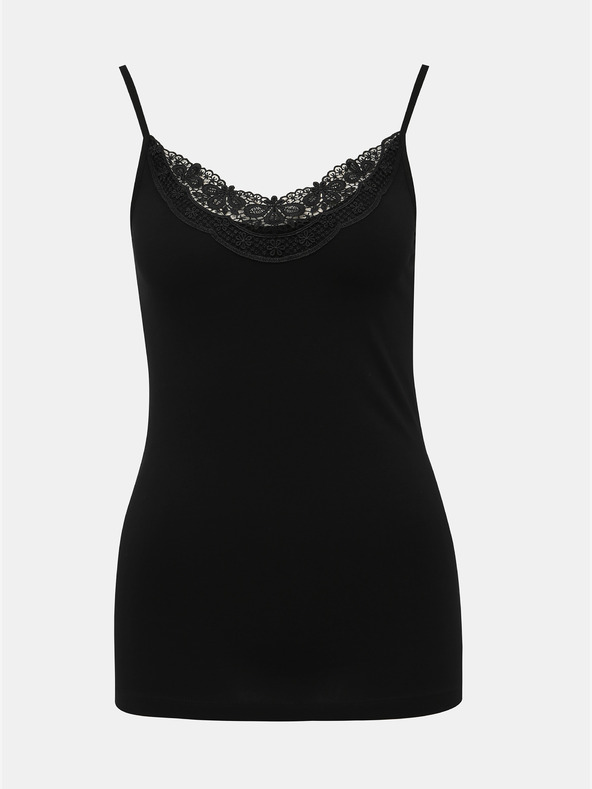 Vero Moda Čierne tielko s čipkou VERO MODA Inge