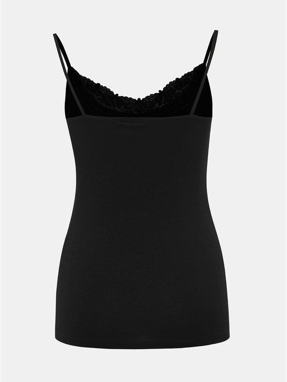 Vero Moda Čierne tielko s čipkou VERO MODA Inge