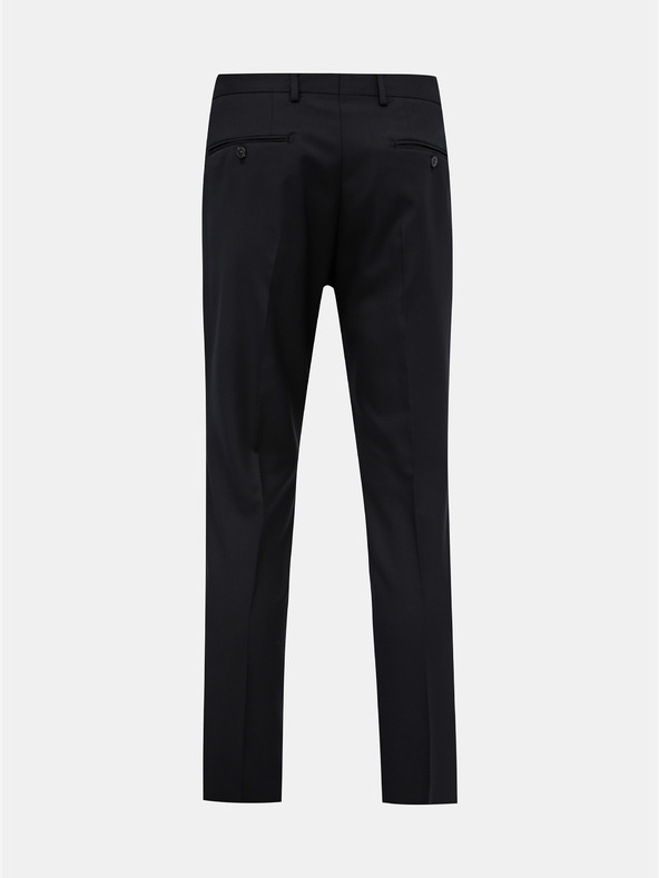 Jack & Jones Čierne oblekové nohavice Jack & Jones Solaris zo zmesi vlny slim fit