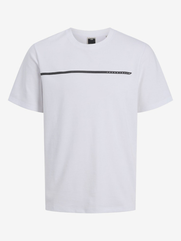 Jack & Jones Biele pánske tričko Jack & Jones Fusion
