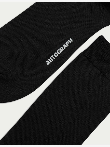 Marks & Spencer 3 páry ponožiek, vysoká egyptská bavlna Marks & Spencer čierna