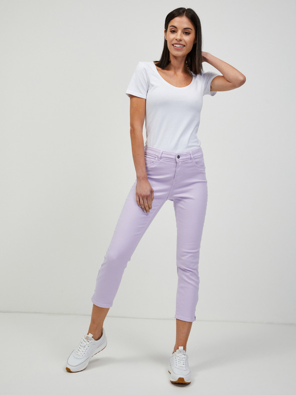 Orsay Svetlo fialové skrátené slim fit džínsy ORSAY