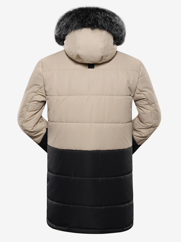 ALPINE PRO Čierno-béžová pánska zimná bunda ALPINE PRO EGYP