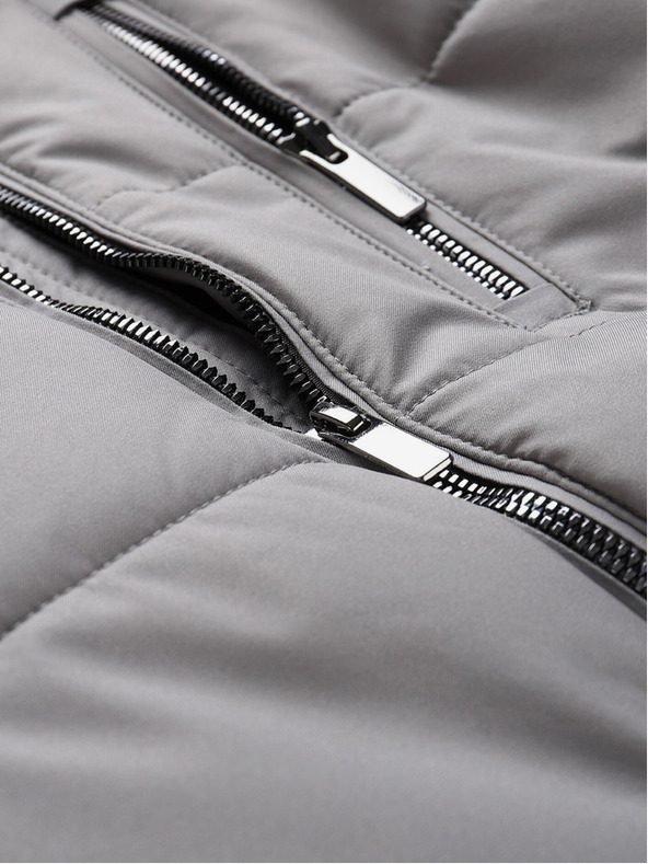 ALPINE PRO Šedá pánska zimná bunda ALPINE PRO LODER