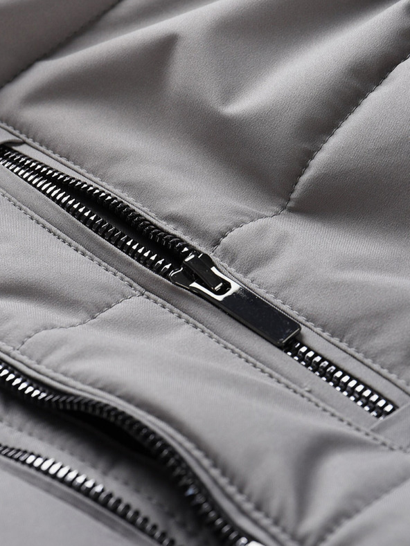 ALPINE PRO Šedá pánska zimná bunda ALPINE PRO LODER