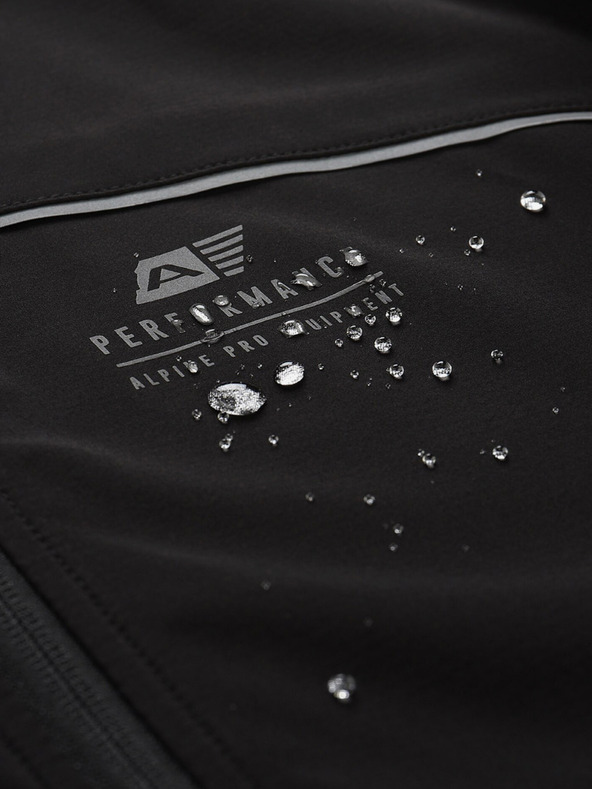 ALPINE PRO Čierna pánska softshellová bunda ALPINE PRO Geroc
