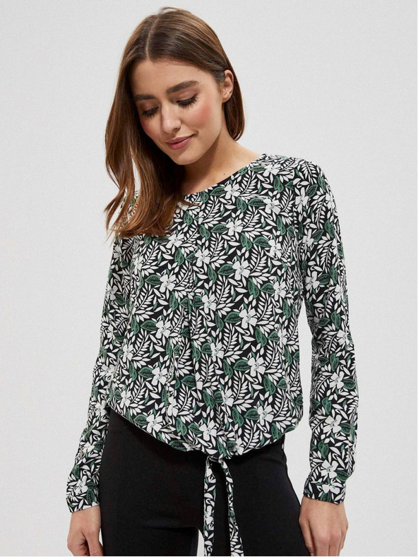 Moodo Jednofarebné viskózové tričko Moodo