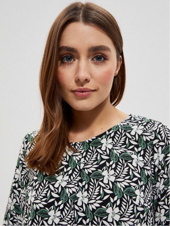 Moodo Jednofarebné viskózové tričko Moodo