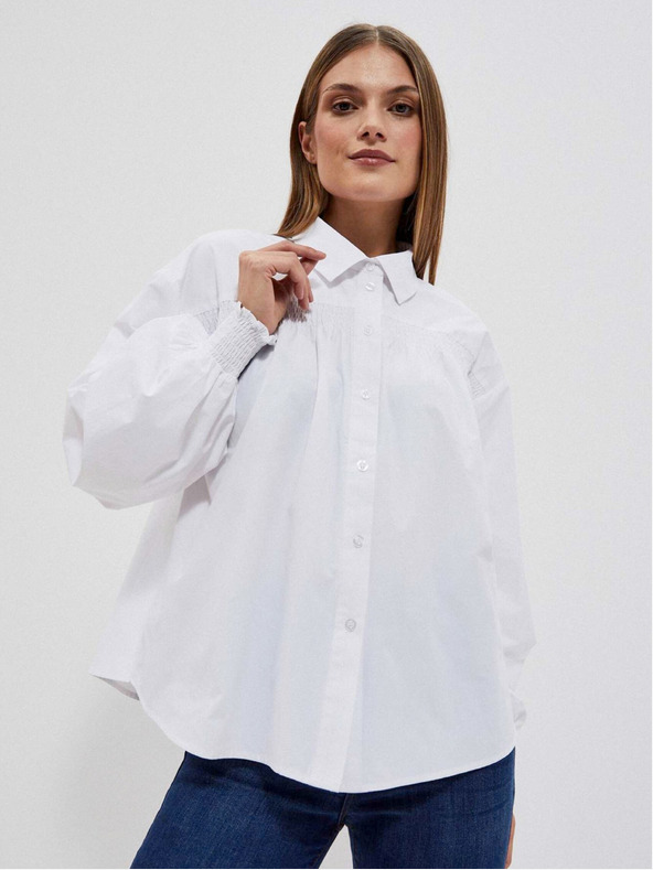 Moodo Biela dámska košeľa Moodo