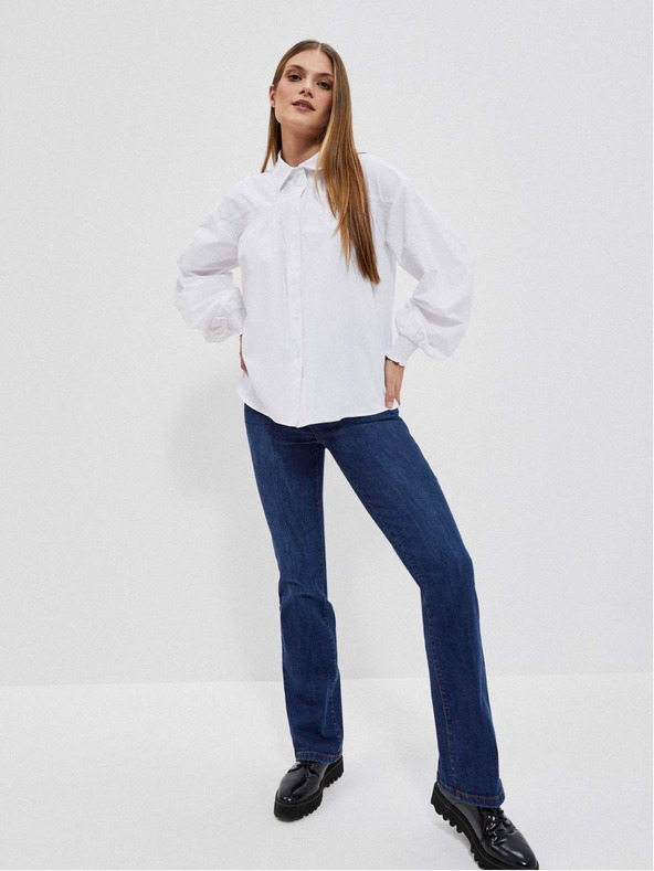 Moodo Biela dámska košeľa Moodo