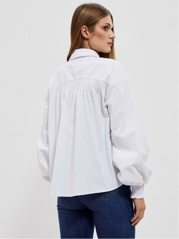Moodo Biela dámska košeľa Moodo