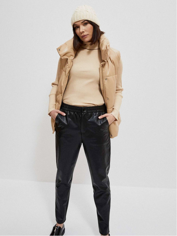 Moodo Béžová dámska prešívaná vesta Moodo