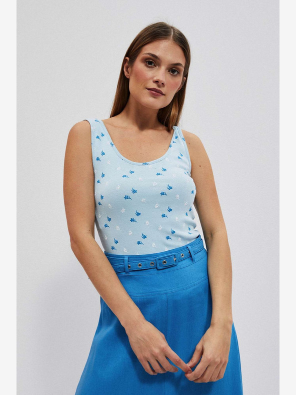 Moodo Svetlomodré tielko s potlačou Moodo