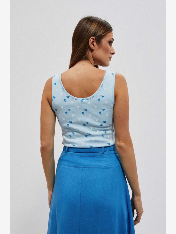 Moodo Svetlomodré tielko s potlačou Moodo