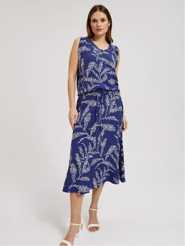 Moodo Modrý vzorovaný top Moodo