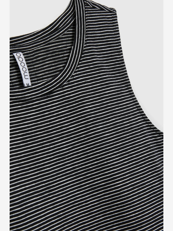 Moodo Čierny pruhovaný top Moodo