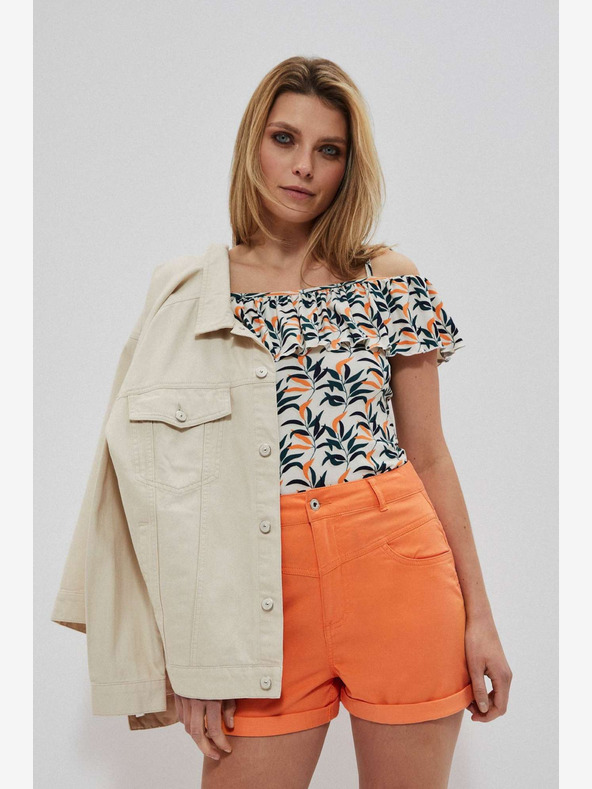 Moodo Oranžové dámske šortky Moodo