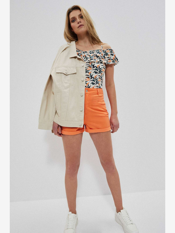 Moodo Oranžové dámske šortky Moodo