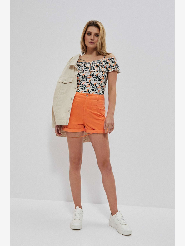 Moodo Oranžové dámske šortky Moodo