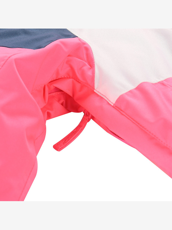 ALPINE PRO Detská lyžiarska bunda s ptx snehovou membránou ALPINE PRO DEARO neon knockout pink