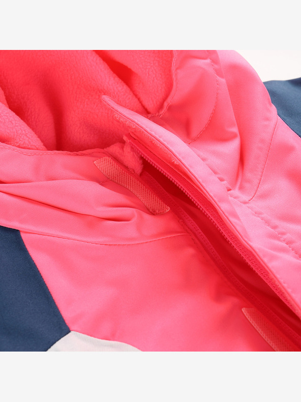 ALPINE PRO Detská lyžiarska bunda s ptx snehovou membránou ALPINE PRO DEARO neon knockout pink