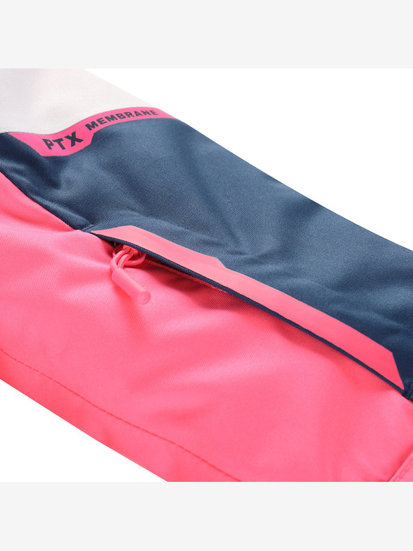 ALPINE PRO Detská lyžiarska bunda s ptx snehovou membránou ALPINE PRO DEARO neon knockout pink