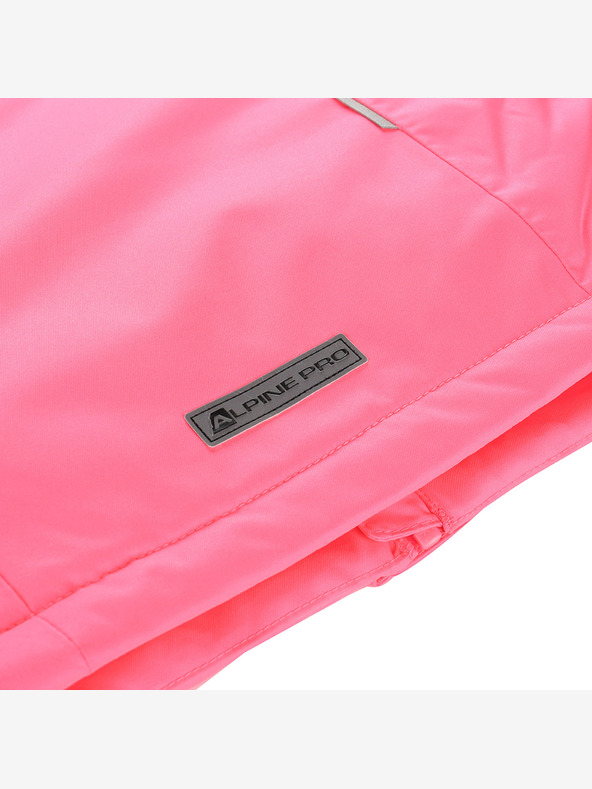 ALPINE PRO Detská lyžiarska bunda s ptx snehovou membránou ALPINE PRO DEARO neon knockout pink