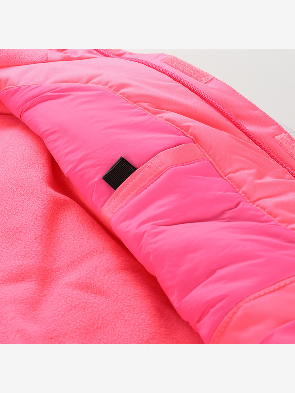 ALPINE PRO Detská lyžiarska bunda s ptx snehovou membránou ALPINE PRO DEARO neon knockout pink