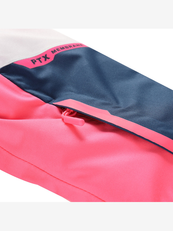 ALPINE PRO Detská lyžiarska bunda s ptx snehovou membránou ALPINE PRO DEARO neon knockout pink