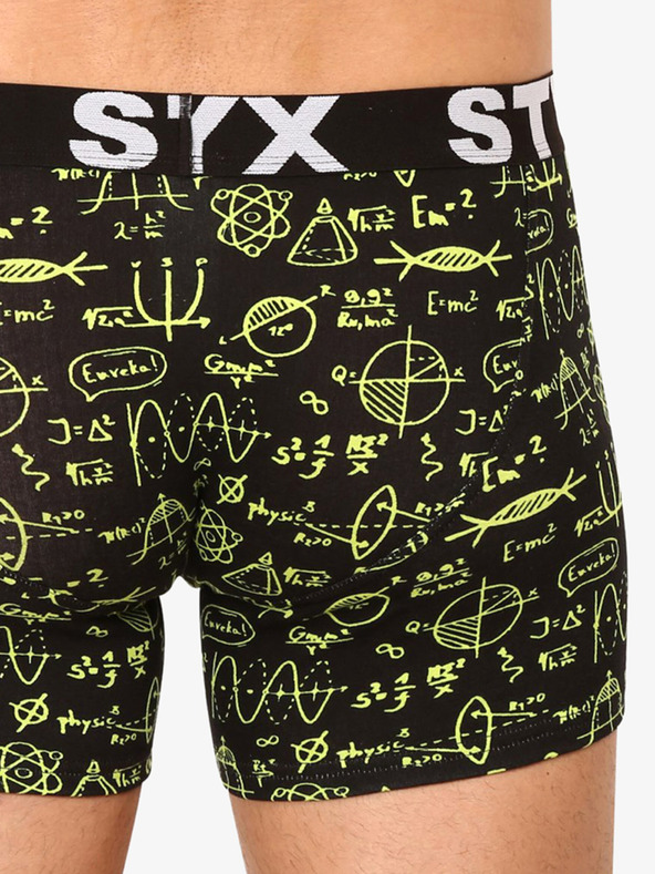 Styx Čierne pánske vzorované boxerky Styx