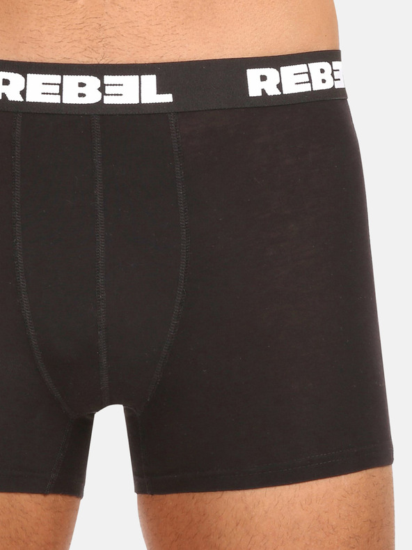 Nedeto Súprava piatich pánskych boxeriek v čiernej farbe Nedeto Rebel
