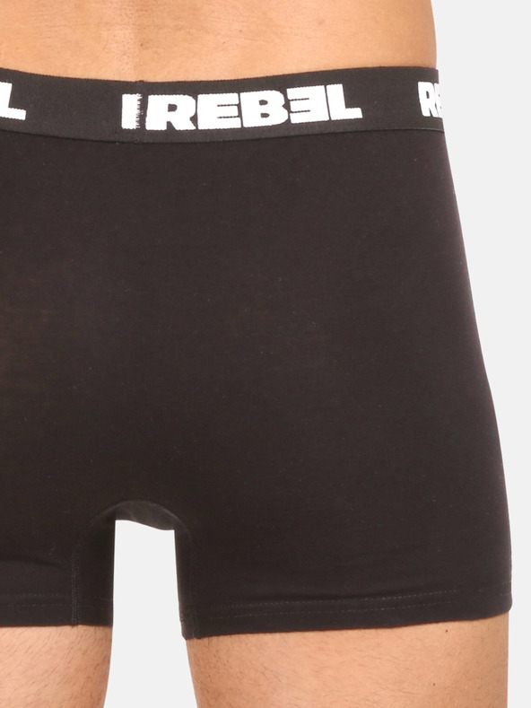Nedeto Súprava piatich pánskych boxeriek v čiernej farbe Nedeto Rebel