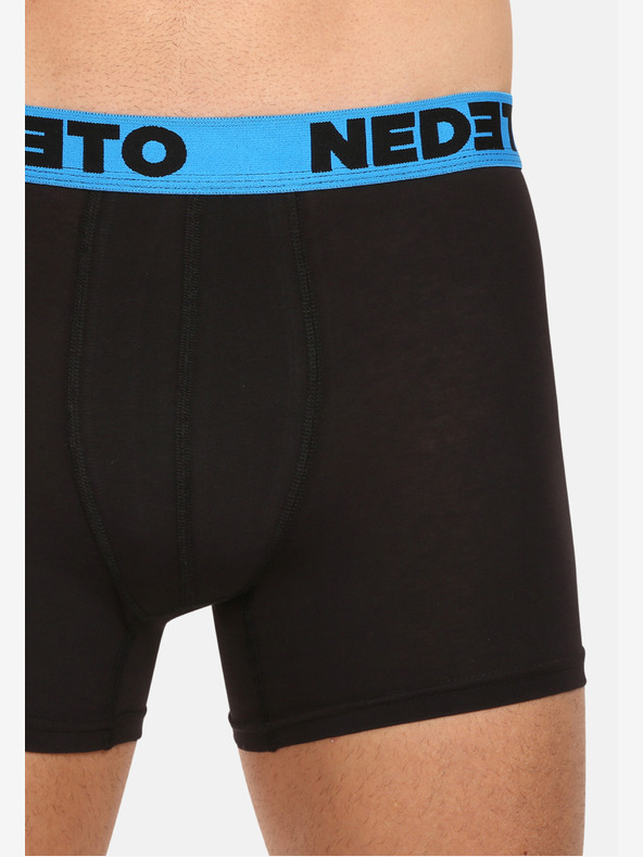 Nedeto Súprava troch pánskych boxeriek v čiernej farbe Nedeto