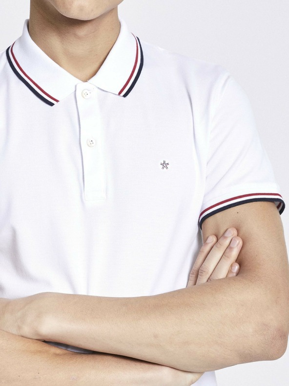 Celio Biele pánske polo tričko Celio Necetwo
