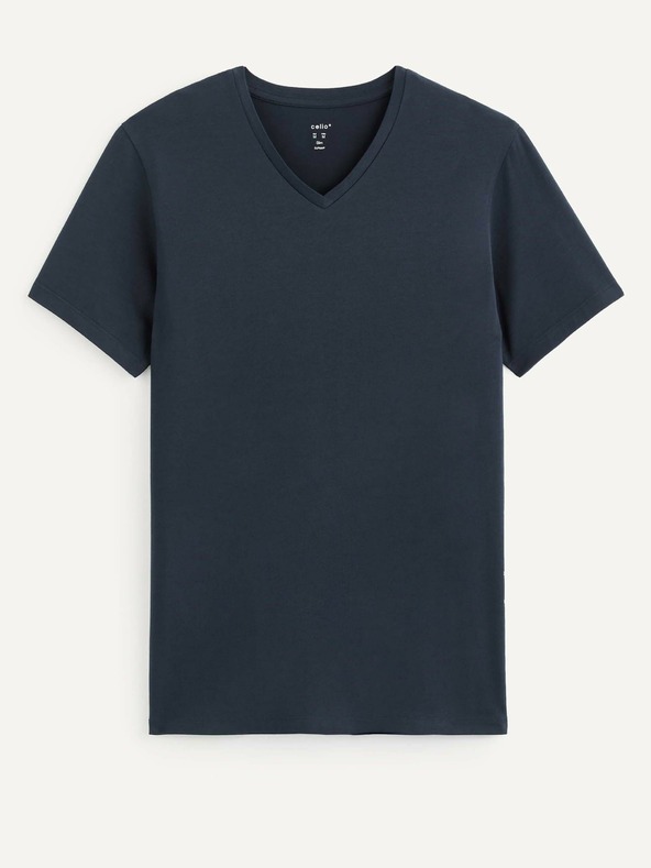 Celio Tmavomodré pánske základné tričko Celio Neuniv
